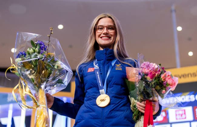 Milano Cortina 2026, curling, mixed doubles, reception of Olympic champion Sweden in Solna