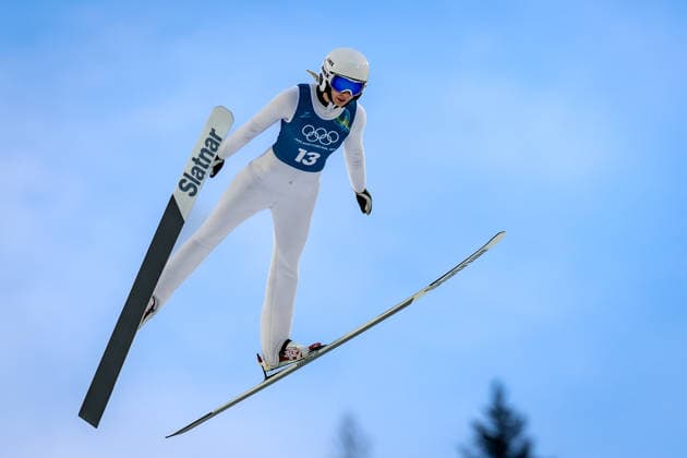 OLYMPICS - Winter Olympic Games, Olympische Spiele, Olympia, OS Milano Cortina 2026 PREDAZZO,ITALY,12.FEB.26 - OLYMPICS, NORDIC SKIING, Ski jumping, Skispringen, Ski, nordisch - Winter Olympic Games Milano Cortina 2026, large hill, women, training. Image shows Daniela Vasilica Toth (ROU).  GEPAxpictures xMatthiasxTrinkl