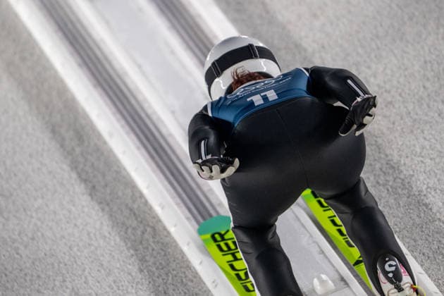 OLYMPICS - Winter Olympic Games, Olympische Spiele, Olympia, OS Milano Cortina 2026 PREDAZZO,ITALY,12.FEB.26 - OLYMPICS, NORDIC SKIING, Ski jumping, Skispringen, Ski, nordisch - Winter Olympic Games Milano Cortina 2026, large hill, women, training. Image shows Kira Maria Kapustikova (SVK).  GEPAxpictures xOliverxLerch
