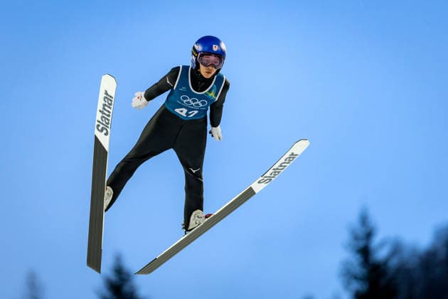 OLYMPICS - Winter Olympic Games, Olympische Spiele, Olympia, OS Milano Cortina 2026 PREDAZZO,ITALY,12.FEB.26 - OLYMPICS, NORDIC SKIING, Ski jumping, Skispringen, Ski, nordisch - Winter Olympic Games Milano Cortina 2026, large hill, women, training. Image shows Sara Takanashi (JPN).  GEPAxpictures xMatthiasxTrinkl