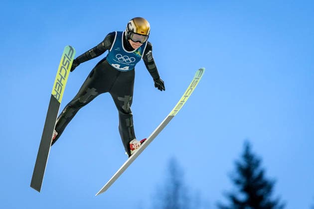 OLYMPICS - Winter Olympic Games, Olympische Spiele, Olympia, OS Milano Cortina 2026 PREDAZZO,ITALY,12.FEB.26 - OLYMPICS, NORDIC SKIING, Ski jumping, Skispringen, Ski, nordisch - Winter Olympic Games Milano Cortina 2026, large hill, women, training. Image shows Agnes Reisch (GER).  GEPAxpictures xMatthiasxTrinkl