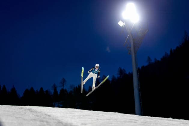 OLYMPICS - Winter Olympic Games, Olympische Spiele, Olympia, OS Milano Cortina 2026 PREDAZZO,ITALY,12.FEB.26 - OLYMPICS, NORDIC SKIING, Ski jumping, Skispringen, Ski, nordisch - Winter Olympic Games Milano Cortina 2026, large hill, women, training. Image shows Kira Maria Kapustikova (SVK).  GEPAxpictures xMatthiasxTrinkl
