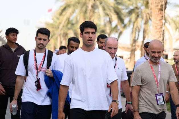 Formula 1, test drives in Bahrain, tennis player Carlos Alcaraz as a guest