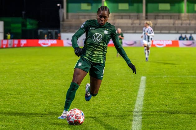 Germany, Football, UEFA, Womens Champions League, Play Offs 5 12 2025 2026 VfL Wolfsburg Juventus Turin on 12 02 in Wolfsburg AOK Stadion Lineth Beerensteyn VfL Wolfsburg 9 Copyright: xSvenxHeidmannx