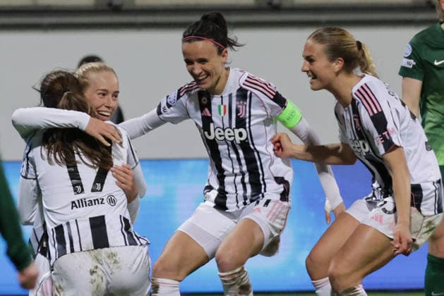 12 02 2026, xgrfx, Football UEFA Champions League, VfL Wolfsburg Juventus FC Turin v l Tor, Amalie Vangsgaard Juventus Turin DFL DFB REGULATIONS PROHIBIT ANY USE OF PHOTOGRAPHS as IMAGE SEQUENCES and or QUASI VIDEO Wolfsburg