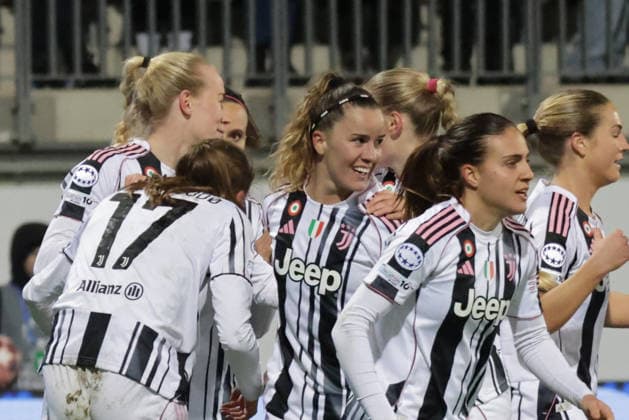 12 02 2026, xgrfx, Football UEFA Champions League, VfL Wolfsburg Juventus FC Turin v l Tor, Amalie Vangsgaard Juventus Turin DFL DFB REGULATIONS PROHIBIT ANY USE OF PHOTOGRAPHS as IMAGE SEQUENCES and or QUASI VIDEO Wolfsburg