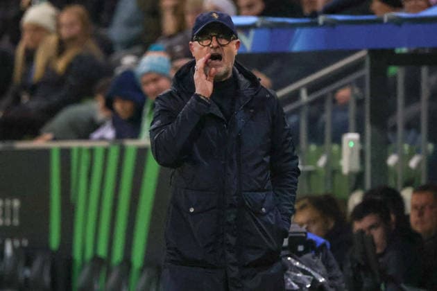 Wolfsburg, Germany February 12, 2026 UEFA Champions League Women 2025 2026 1 8 Final VfL Wolfsburg vs Juventus Turin In the picture Coach Massimiliano Canzi Juventus Turin Copyright: HMBxMedia MadeleinexFantini