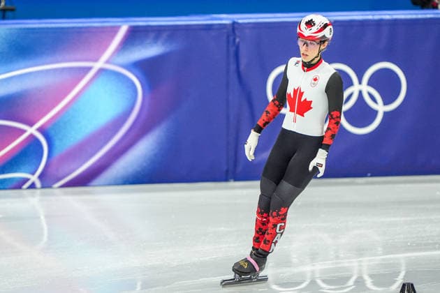 2026-02-12 - Milano Cortina 2026 Winter Olympics MILAN, ITALY - FEBRUARY 12: Florence Brunelle of Canada performing on the Short Track Speed skating, Eisschnelllauf Women s 500m Quaterfinals during the Milano Cortina 2026 Winter Olympics at the Milano Ice Skating Arena on February 12, 2026 in Milan, Italy Milan Milano Ice Skating Arena Italy Content not available for redistribution in The Netherlands directly or indirectly through any third parties. Copyright: xAndrexWeeningx