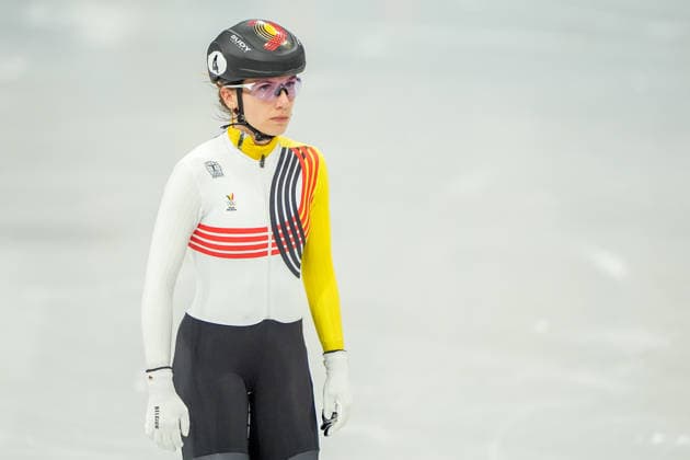 2026-02-12 - Milano Cortina 2026 Winter Olympics MILAN, ITALY - FEBRUARY 12: Hanne Desmet of Belgium performing on the Short Track Speed skating, Eisschnelllauf Women s 500m Quaterfinals during the Milano Cortina 2026 Winter Olympics at the Milano Ice Skating Arena on February 12, 2026 in Milan, Italy Milan Milano Ice Skating Arena Italy Content not available for redistribution in The Netherlands directly or indirectly through any third parties. Copyright: xAndrexWeeningx