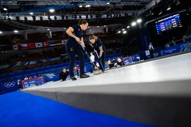 260212 Anna Hasselborg, Agnes Knochenhauer and Sofia Scharback of Sweden compete in a women s round robin curling match between United States of America and Sweden during day 6 of the 2026 Winter Olympics on February 12, 2026 in Cortina. Photo: Joel Marklund BILDBYRAN kod JM JE0118 bbeng curling Olympic Games, Olympische Spiele, Olympia, OS olympics winter olympics os ol olympiska spel vinter-os olympiske leker milano cortina 2026 milan cortina 2026 milano cortina 2026 olympic games milano cortina 2026 winter olympic games milano cortina-os milano cortina-ol vinter-ol dam sverige *** 260212 Anna Hasselborg, Agnes Knochenhauer and Sofia Scharback of Sweden compete in a women s round robin curling match between United States of America and Sweden during day 6 of the 2026 Winter Olympics on February 12, 2026 in Cortina Photo Joel Marklund BILDBYRAN kod JM JE0118 bbeng curling olympic games olympics winter olympics os ol olympiska spel vinter os olympiske leker milano cortina 2026 milan cortina 2026 milano cortina 2026 olympic games milano cortina 2026 winter olympic games milano cortina os milano cortina ol vinter ol dam sverige  Copyright: JOELxMARKLUND BB260212JM227