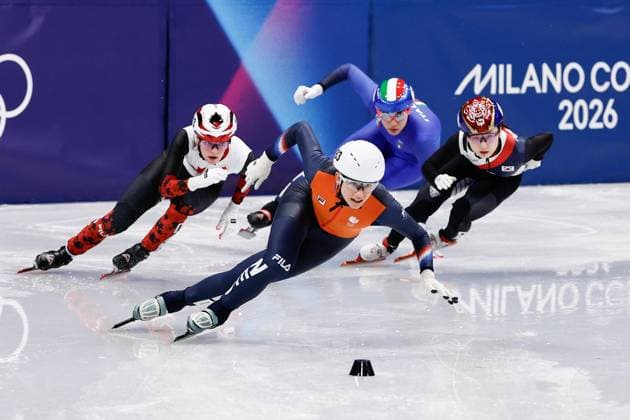 MILAN , 12-02-2026 , Milano Ice Skating Arena , Olympic Winter games, Winterspiele,Spiele, Summer games 2026 - Short Track 500m ladies - 1000m men , Picture shows Selma Poutsma Olympic Winter Games 2026 - Short Track 500m ladies - 1000m men  x201530926x Copyright: