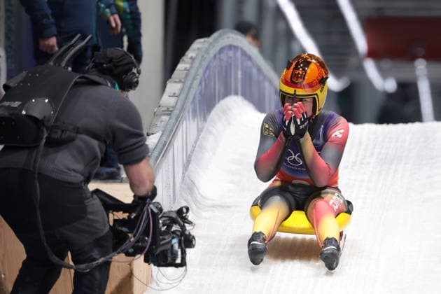 Germany team during the Olympic Winter games, Winterspiele,Spiele, Summer games Milano-Cortina 2026, Luge Team Relay on February 12, 2026 at Cortina Sliding Centre in Cortina D Ampezzo  Copyright: xLucianoxMariaxBisi IPAxSportx xipa-agency.netx xx IPA_71391281 IPA_Agency_IPA71391281