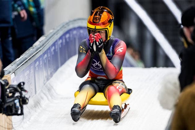 CORTINA, ITALY - FEBRUARY 12: Julia Taubitz (Germany) during the Luge Team Relay at the Milano Cortina 2026 Olympics at Cortina Sliding Centre on day 6 of the Milano Cortina 2026 Olympics on February 12, 2026 in Cortina, Italy. Editorial use only. Italy Copyright: xSteffiexWunderlx