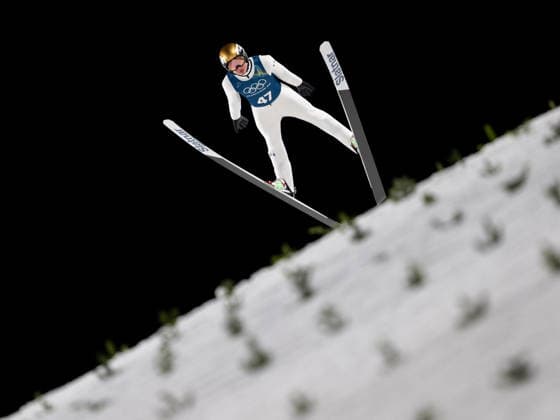 OLYMPICS - Winter Olympic Games, Olympische Spiele, Olympia, OS Milano Cortina 2026 PREDAZZO,ITALY,12.FEB.26 - OLYMPICS, NORDIC SKIING, Ski jumping, Skispringen, Ski, nordisch - Winter Olympic Games Milano Cortina 2026, large hill, men, training. Image shows Anze Lanisek (SLO).  GEPAxpictures xOliverxLerch