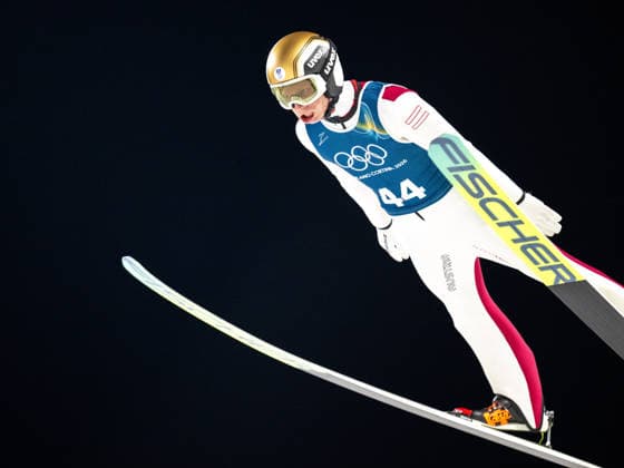 OLYMPICS - Winter Olympic Games, Olympische Spiele, Olympia, OS Milano Cortina 2026 PREDAZZO,ITALY,12.FEB.26 - OLYMPICS, NORDIC SKIING, Ski jumping, Skispringen, Ski, nordisch - Winter Olympic Games Milano Cortina 2026, large hill, men, training. Image shows Jan Hoerl (AUT).  GEPAxpictures xOliverxLerch