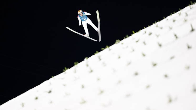 OLYMPICS - Winter Olympic Games, Olympische Spiele, Olympia, OS Milano Cortina 2026 PREDAZZO,ITALY,12.FEB.26 - OLYMPICS, NORDIC SKIING, Ski jumping, Skispringen, Ski, nordisch - Winter Olympic Games Milano Cortina 2026, large hill, men, training. Image shows Stefan Kraft (AUT).  GEPAxpictures xOliverxLerch