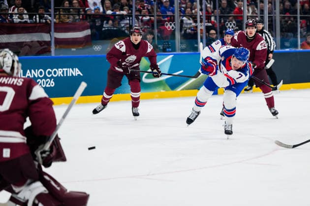 260212 Brady Tkachuk of USA scores the 1-0 goal in the men s Ice hockey, Eishockey game between Latvia and USA during day 6 of the 2026 Winter Olympics on February 12, 2026 in Milan. Photo: Carl Sandin BILDBYRAN kod CS CS0875 ishockey ice hockey Olympic Games, Olympische Spiele, Olympia, OS olympics winter olympics os ol olympiska spel vinter-os olympiske leker milano cortina 2026 milan cortina 2026 milano cortina 2026 olympic games milano cortina 2026 winter olympic games milano cortina-os milano cortina-ol vinter-ol 6 bbeng lettland latvia usa *** 260212 Brady Tkachuk of USA scores the 1 0 goal in the men s ice hockey game between Latvia and USA during day 6 of the 2026 Winter Olympics on February 12, 2026 in Milan Photo Carl Sandin BILDBYRAN kod CS CS0875 ishockey ice hockey olympic games olympics winter olympics os ol olympiska spel vinter os olympiske leker milano cortina 2026 milan cortina 2026 milano cortina 2026 olympic games milano cortina 2026 winter olympic games milano cortina os milano cortina ol vinter ol 6 bbeng lettland latvia usa  Copyright: CARLxSANDIN BB260212CS195
