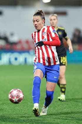 February 12, 2026, Alcala De Henares, Madrid, SPAIN: Carmen Menayo of Atletico de Madrid in action during the UEFA Women s Champions League KO play-offs 1st leg match between Atletico de Madrid and Manchester United, ManU at Centro Deportivo Alcala de Henares, on February 12, 2026, in Alcala de Henares, Madrid, Spain. Atletico De Madrid V Manchester United - Champions League - ZUMAa181 20260212_zaa_a181_284 Copyright: xIrinaxR.xHipolitox