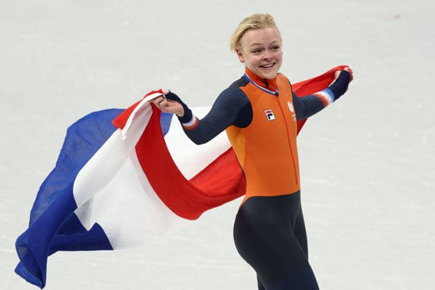 Milano Cortina 2026 Winter Olympics: Day 6 MILAN, ITALY - FEBRUARY 12: Xandra Velzeboer (2) of the Netherlands celebrates after winning gold medal in the short track Speed skating, Eisschnelllauf women s 500m final during the Milano Cortina 2026 Winter Olympic Games, Olympische Spiele, Olympia, OS at Milano Ice Skating Arena on February 12, 2026 in Milan, Italy. Shunik Denisovich Anadolu Milan Italy. Editorial use only. Please get in touch for any other usage.  Copyright: x2026xAnadoluxShunikxDenisovichx