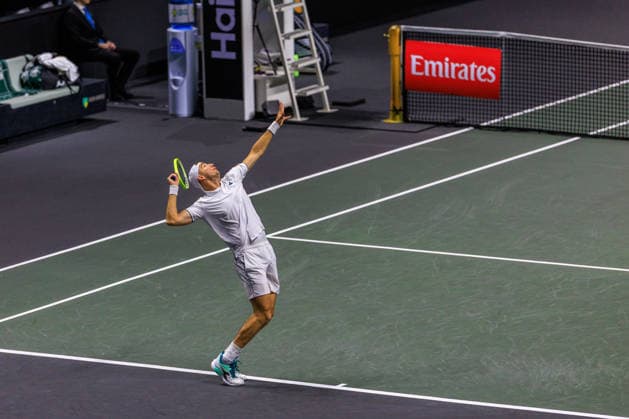 2026-02-12 ABN AMRO Open ROTTERDAM, NETHERLANDS - FEBRUARY 12: Jan-Lennard Struff of Germany during the ABN AMRO Open at Ahoy on February 12, 2026 in Rotterdam, Netherlands. Rotterdam Ahoy Netherlands Content not available for redistribution in The Netherlands directly or indirectly through any third parties. Copyright: xMarcelxvanxPlateringenx