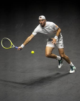 ROTTERDAM, NETHERLANDS - FEBRUARY 12: Jan-Lennard Struff of Germany in action against Alexander Bublik of Kazakhstan on Day 4 of the ABN AMRO Open at Rotterdam Ahoy on February 12, 2026 in Rotterdam, Netherlands. (Photo by Andy Astfalck) Netherlands Copyright: xAndyxAstfalckx