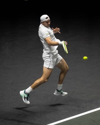 ROTTERDAM, NETHERLANDS - FEBRUARY 12: Jan-Lennard Struff of Germany in action against Alexander Bublik of Kazakhstan on Day 4 of the ABN AMRO Open at Rotterdam Ahoy on February 12, 2026 in Rotterdam, Netherlands. (Photo by Andy Astfalck) Netherlands Copyright: xAndyxAstfalckx