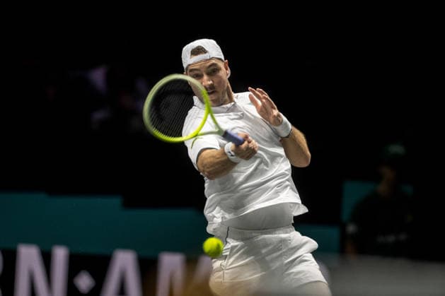 ROTTERDAM, NETHERLANDS - FEBRUARY 12: Jan-Lennard Struff of Germany in action against Alexander Bublik of Kazakhstan on Day 4 of the ABN AMRO Open at Rotterdam Ahoy on February 12, 2026 in Rotterdam, Netherlands. (Photo by Andy Astfalck) Netherlands Copyright: xAndyxAstfalckx