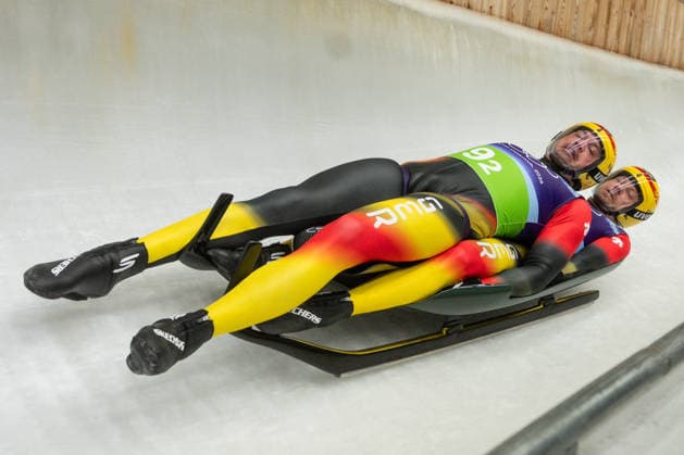 Luge - Milano Cortina 2026 Winter Olympics: Day 6 Tobias Wendl Tobias Arlt during Milano Cortina 2026 Winter Olympics Luge Team Relay at Cortina Sliding Centre in Cortina D Ampezzo on February 12, 2026 Cortina D Ampezzo Italy  Copyright: xFotoxOlimpikx originalFilename:jastrzebowski-lugemila260212_npJk2.jpg