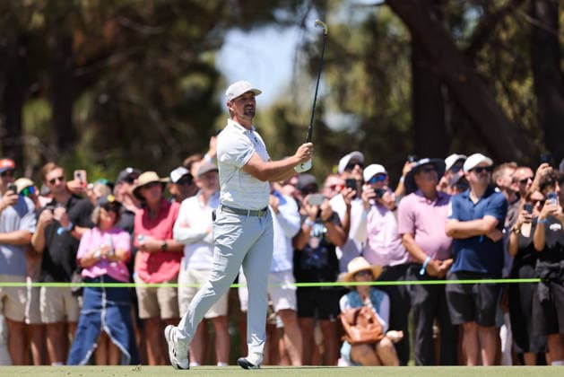 LIV GOLF ADELAIDE, Bryson DeChambeau of the Crushers GC during Round 2 of the LIV Golf Adelaide at The Grange Golf Club in Adelaide, Friday, February 13, 2026. ( NO ARCHIVING, EDITORIAL USE ONLY ADELAIDE SA AUSTRALIA  Copyright: xMATTxTURNERx 20260213143569203305