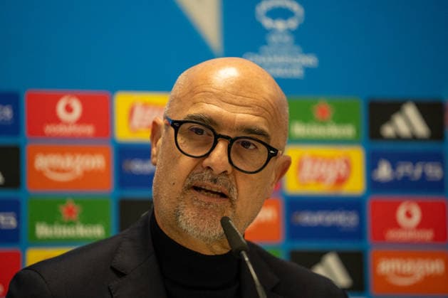 Germany, Football, UEFA, Womens Champions League, Play Offs 5 12 2025 2026 VfL Wolfsburg Juventus Turin on 12 02 in Wolfsburg AOK Stadion Massimiliano Canzi Juventus Turin at the press conference after the match Copyright: xSvenxHeidmannx