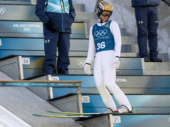 OLYMPICS - Winter Olympic Games, Olympische Spiele, Olympia, OS Milano Cortina 2026 PREDAZZO,ITALY,13.FEB.26 - OLYMPICS, NORDIC SKIING, NORDIC COMBINED, Ski jumping, Skispringen, Ski, nordisch - Winter Olympic Games Milano Cortina 2026, large hill, training. Image shows Johannes Lamparter (AUT).  GEPAxpictures xOliverxLerch