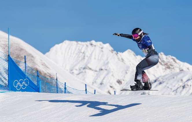 OLYMPICS - Winter Olympic Games, Olympische Spiele, Olympia, OS Milano Cortina 2026 LIVIGNO,ITALY,13.FEB.26 - OLYMPICS, SNOWBOARD - Winter Olympic Games Milano Cortina 2026, Snowboard Cross, women, qualification. Image shows Pia Zerkhold (AUT).  GEPAxpictures xHaraldxSteiner