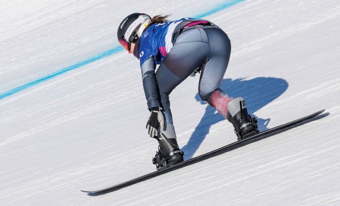 OLYMPICS - Winter Olympic Games, Olympische Spiele, Olympia, OS Milano Cortina 2026 LIVIGNO,ITALY,13.FEB.26 - OLYMPICS, SNOWBOARD - Winter Olympic Games Milano Cortina 2026, Snowboard Cross, women, qualification. Image shows Pia Zerkhold (AUT).  GEPAxpictures xHaraldxSteiner
