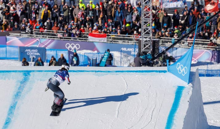 OLYMPICS - Winter Olympic Games, Olympische Spiele, Olympia, OS Milano Cortina 2026 LIVIGNO,ITALY,13.FEB.26 - OLYMPICS, SNOWBOARD - Winter Olympic Games Milano Cortina 2026, Snowboard Cross, women, qualification. Image shows Pia Zerkhold (AUT).  GEPAxpictures xHaraldxSteiner