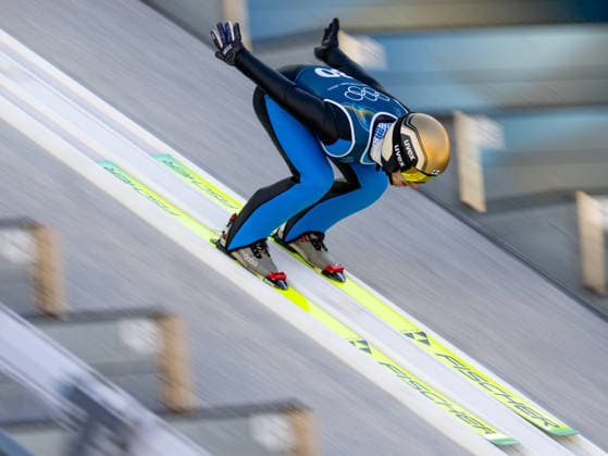 OLYMPICS - Winter Olympic Games, Olympische Spiele, Olympia, OS Milano Cortina 2026 PREDAZZO,ITALY,13.FEB.26 - OLYMPICS, NORDIC SKIING, NORDIC COMBINED, Ski jumping, Skispringen, Ski, nordisch - Winter Olympic Games Milano Cortina 2026, large hill, training. Image shows Ilkka Herola (FIN).  GEPAxpictures xOliverxLerch