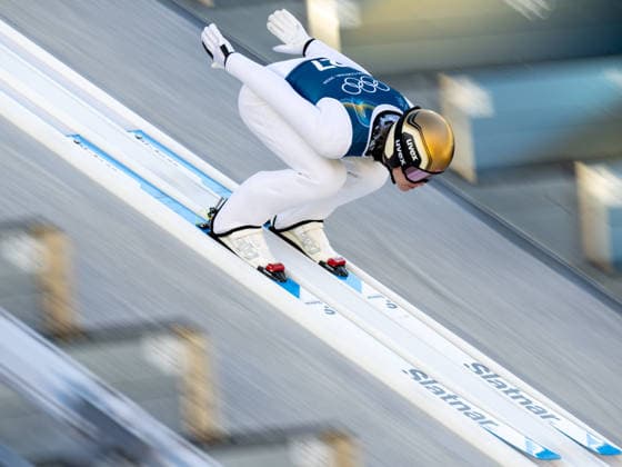 OLYMPICS - Winter Olympic Games, Olympische Spiele, Olympia, OS Milano Cortina 2026 PREDAZZO,ITALY,13.FEB.26 - OLYMPICS, NORDIC SKIING, NORDIC COMBINED, Ski jumping, Skispringen, Ski, nordisch - Winter Olympic Games Milano Cortina 2026, large hill, training. Image shows Andreas Skoglund (NOR).  GEPAxpictures xOliverxLerch