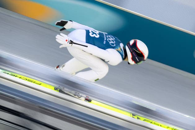 OLYMPICS - Winter Olympic Games, Olympische Spiele, Olympia, OS Milano Cortina 2026 PREDAZZO,ITALY,13.FEB.26 - OLYMPICS, NORDIC SKIING, NORDIC COMBINED, Ski jumping, Skispringen, Ski, nordisch - Winter Olympic Games Milano Cortina 2026, large hill, training. Image shows Ryota Yamamoto (JPN).  GEPAxpictures xOliverxLerch