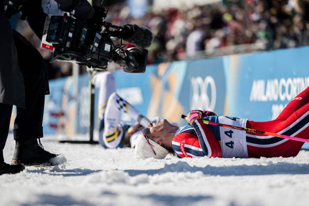 260213 Johannes Hosflot Klaebo of Norway after competing in the men s 10km free technique individual start cross-country skiing race during day 7 of the 2026 Winter Olympics on February 13, 2026 in Val di Fiemme. Photo: Maxim Thore BILDBYRAN kod MT MT0976 skidor cross-country skiing langrenn Olympic Games, Olympische Spiele, Olympia, OS olympics winter olympics os ol olympiska spel vinter-os olympiske leker milano cortina 2026 milan cortina 2026 milano cortina 2026 olympic games milano cortina 2026 winter olympic games milano cortina-os milano cortina-ol vinter-ol 7 bbeng intervallstart norge jubel depp *** 260213 Johannes Hosflot Klaebo of Norway after competing in the men s 10km free technique individual start cross country skiing race during day 7 of the 2026 Winter Olympics on February 13, 2026 in Val di Fiemme Photo Maxim Thore BILDBYRAN kod MT MT0976 skidor cross country skiing langrenn olympic games olympics winter olympics os ol olympiska spel vinter os olympiske leker milano cortina 2026 milan cortina 2026 milano cortina 2026 olympic games milano cortina 2026 winter olympic games milano cortina os milano cortina ol vinter ol 7 bbeng intervallstart norge jubel depp  Copyright: MAXIMxTHORE BB260213MT048