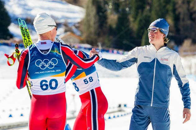Winter Olympics in Milan Cortina 2026 Val di Fiemme, Italy 20260213. Martin Loewstroem Nyenget and Johannes Hosflot Klaebo from Norway during the cross-country 10 km skating for men on Lago di Tesero during the Winter Olympics in Milan Cortina 2026. Photo: Lise Aaserud NTB Val di Fiemme Italy EDITORIAL USE ONLY. RESTRICTED USE FOR BETTING COMPANIES Ref:_SPOozXH2VhaGF4.jpg *** Winter Olympics in Milan Cortina 2026 Val di Fiemme, Italy 20260213 Martin Loewstroem Nyenget and Johannes Hosflot Klaebo from Norway during the cross country 10 km skating for men on Lago di Tesero during the Winter Olympics in Milan Cortina 2026 Photo Lise Aaserud NTB Val di Fiemme Italy EDITORIAL USE ONLY RESTRICTED USE FOR BETTING COMPANIES  Copyright: xLisexAserudx xNTBx