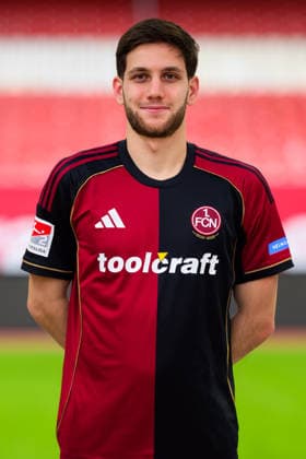 11 02 2026 1 FC Nuremberg FCN Club 2 Football Bundesliga BL Season 2025 2026 Photo montage of portrait and stadium background Photo appointment Portrait appointment Presentation Press appointment Single photo Single photo Portrait Portrait headshot Styopa Mkrtchyan 44, 1 FC Nuremberg FCN