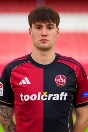11 02 2026 1 FC Nuremberg FCN Club 2 Football Bundesliga BL Season 2025 2026 Photo montage of portrait and stadium background Photo appointment Portrait appointment Presentation Press appointment Single photo Single photo Portrait Portrait headshot Javier Fernandez 20, 1 FC Nuremberg FCN