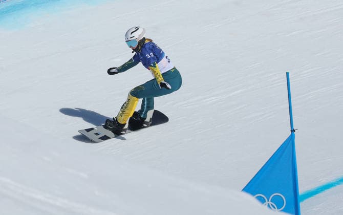 GIOCHI OLIMPICI - Olimpiadi Invernali Milano-Cortina 2026 - Snowboard Milano Cortina 2026 - XXV Olympic Winter games, Winterspiele,Spiele, Summer games Livigno - Italy Womans s Snowboard Cross - Qualification Image Show: WILSON Abbey AUS Cortina D Ampezzo Italy  Copyright: xIPAxSport ABACAx