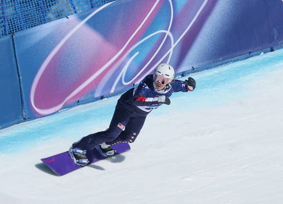 GIOCHI OLIMPICI - Olimpiadi Invernali Milano-Cortina 2026 - Snowboard Milano Cortina 2026 - XXV Olympic Winter games, Winterspiele,Spiele, Summer games Livigno - Italy Womans s Snowboard Cross - Qualification Image Show: ERCY Hanna USA Cortina D Ampezzo Italy  Copyright: xIPAxSport ABACAx
