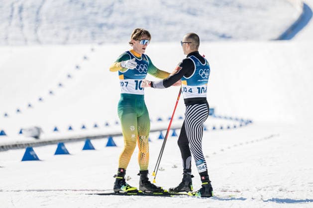 260213 Matthew Smith of South Africa and Allan Corona of Mexico after competing in the men s 10km free technique individual start cross-country skiing race during day 7 of the 2026 Winter Olympics on February 13, 2026 in Val di Fiemme. Photo: Maxim Thore BILDBYRAN kod MT MT0976 skidor cross-country skiing langrenn Olympic Games, Olympische Spiele, Olympia, OS olympics winter olympics os ol olympiska spel vinter-os olympiske leker milano cortina 2026 milan cortina 2026 milano cortina 2026 olympic games milano cortina 2026 winter olympic games milano cortina-os milano cortina-ol vinter-ol 7 bbeng intervallstart sydafrika mexiko *** 260213 Matthew Smith of South Africa and Allan Corona of Mexico after competing in the men s 10km free technique individual start cross country skiing race during day 7 of the 2026 Winter Olympics on February 13, 2026 in Val di Fiemme Photo Maxim Thore BILDBYRAN kod MT MT0976 skidor cross country skiing langrenn olympic games olympics winter olympics os ol olympiska spel vinter os olympiske leker milano cortina 2026 milan cortina 2026 milano cortina 2026 olympic games milano cortina 2026 winter olympic games milano cortina os milano cortina ol vinter ol 7 bbeng intervallstart sydafrika mexiko  Copyright: MAXIMxTHORE BB260213MT094