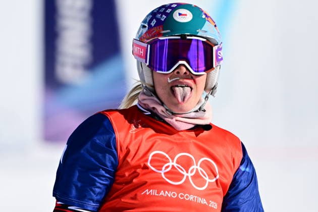 XXV Winter Olympic Games, Olympische Spiele, Olympia, OS in Livigno, Italy, on February 13, 2026. Snowboard Women s Snowboard Cross, 1 8 Finals. Eva Adamczykova of Czech Republic. (CTKxPhoto DavidxTanecek) CTKPhotoP2026021305044  CTKPhotoP2026021305044