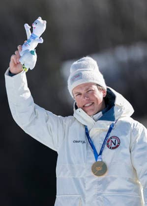 OLYMPICS - Winter Olympic Games, Olympische Spiele, Olympia, OS Milano Cortina 2026 TESERO,ITALY,13.FEB.26 - OLYMPICS, NORDIC SKIING, CROSS COUNTRY SKIING - Winter Olympic Games Milano Cortina 2026, 10km men, interval start free, medal ceremony. Image shows the rejoicing of Johannes Hoesflot Klaebo (NOR).  GEPAxpictures xMatthiasxTrinkl