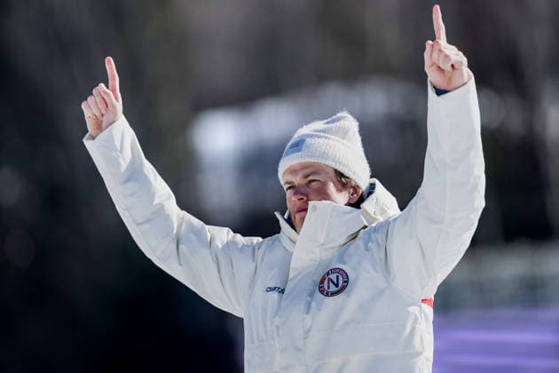OLYMPICS - Winter Olympic Games, Olympische Spiele, Olympia, OS Milano Cortina 2026 TESERO,ITALY,13.FEB.26 - OLYMPICS, NORDIC SKIING, CROSS COUNTRY SKIING - Winter Olympic Games Milano Cortina 2026, 10km men, interval start free, medal ceremony. Image shows Johannes Hoesflot Klaebo (NOR).  GEPAxpictures xMatthiasxTrinkl