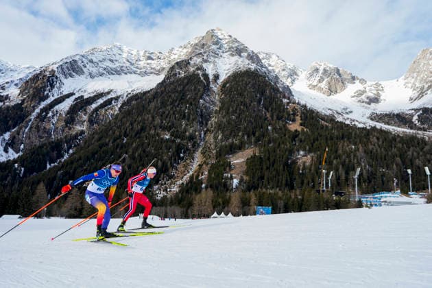 Winter Olympics in Milan Cortina 2026 Anterselva, Italy 20260213. George Buta from Romania and Johannes Dale-Skjevdal from Norway during the men s 10 km sprint in biathlon at the Winter Olympics in Milano Cortina 2026. Photo: Heiko Junge NTB Anterselva Italy EDITORIAL USE ONLY. RESTRICTED USE FOR BETTING COMPANIES Ref:_SPOu8uy7pyb_9s.jpg *** Winter Olympics in Milan Cortina 2026 Anterselva, Italy 20260213 George Buta from Romania and Johannes Dale Skjevdal from Norway during the men s 10 km sprint in biathlon at the Winter Olympics in Milano Cortina 2026 Photo Heiko Junge NTB Anterselva Italy EDITORIAL USE ONLY RESTRICTED USE FOR BETTING COMPANIES  Copyright: xHeikoxJungex xNTBx