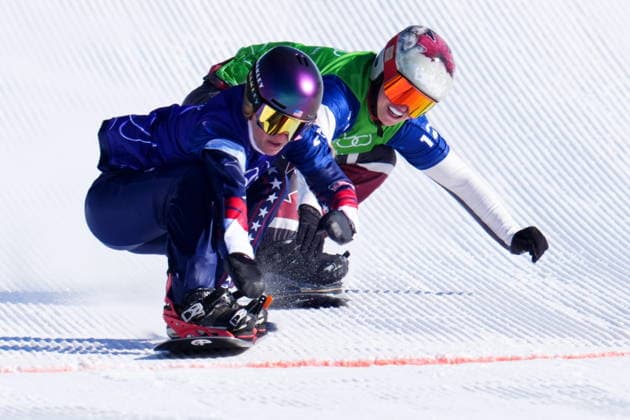February 13, 2026, Livigno, Italy: Canada s Audrey McManiman (12) competes in the women s snowboard cross at the Milano Cortina 2026 Winter Olympic Games, Olympische Spiele, Olympia, OS in Livigno, Italy, Friday, Feb. 13, 2026. Canada News - February 13, 2026  - ZUMAc35_ 20260213_zaf_c35_008 Copyright: xSeanxKilpatrickx