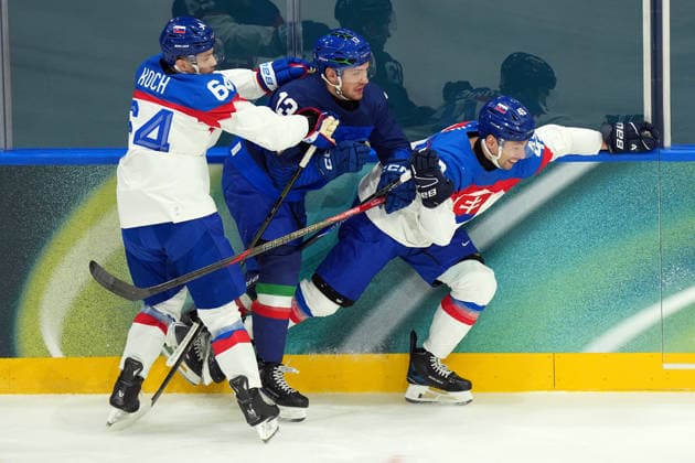 Ice hockey, Eishockey Italy-Slovakia at the 2026 Winter Olympics, Milan, Italy, Thursday, Feb. 13, 2026. (Gian Mattia D Alberto LaPresse)  Copyright: xGianxMattiaxD Alberto LaPressex